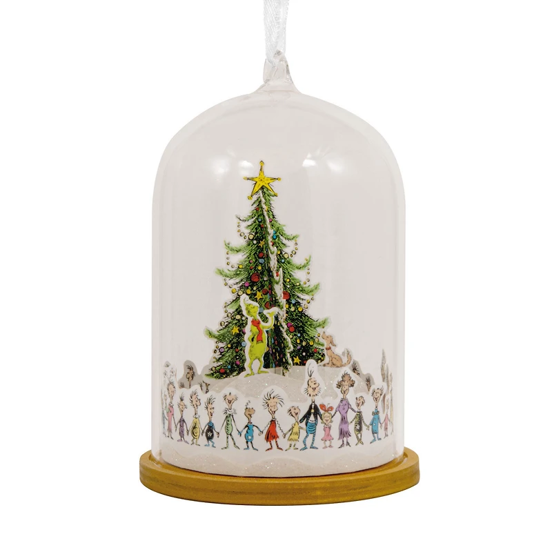 Dr. Seuss's How the Grinch Stole Christmas!™ Whoville Christmas Tree Cloche Glass and Paper Hallmark Ornament for only USD 28.99 | Hallmark