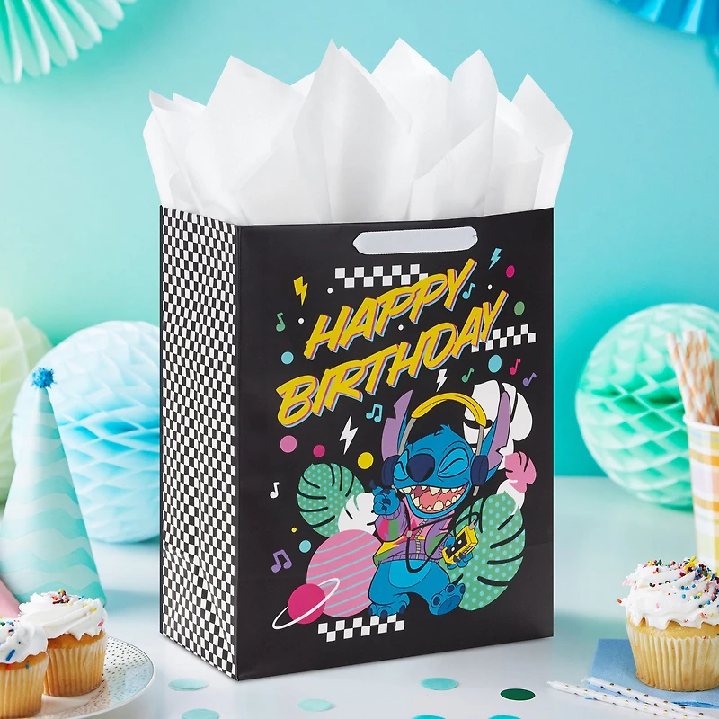 13" Disney Stitch Music Fun Large Gift Bag With Tissue Paper for only USD 6.99 | Hallmark