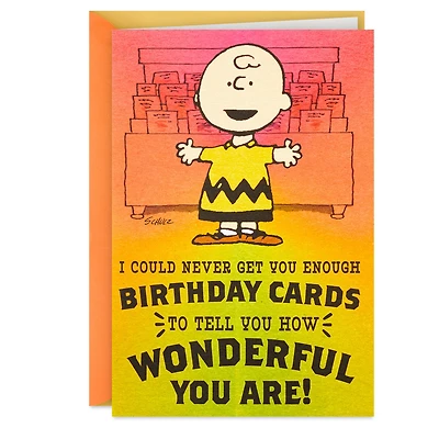 Peanuts® Charlie Brown Wonderful You Funny Birthday Card With Mini Cards for only USD 6.59 | Hallmark