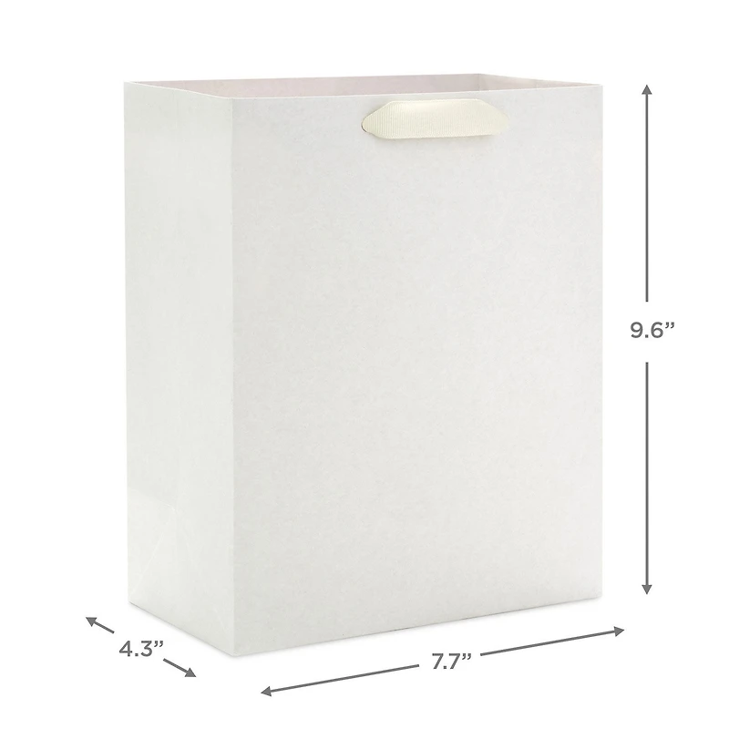 9.6" Solid White Medium Gift Bag for only USD 3.49 | Hallmark