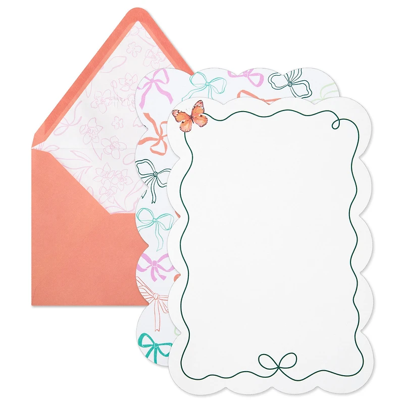 Lacey Chabert Collection Ribbons and Scallops Stationery Set With Seals, 12 sheets for only USD 8.99 | Hallmark