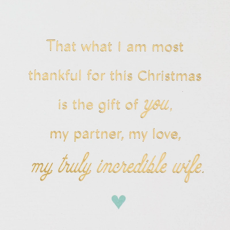 Thankful for the Gift of You Christmas Card for Wife for only USD 7.99 | Hallmark