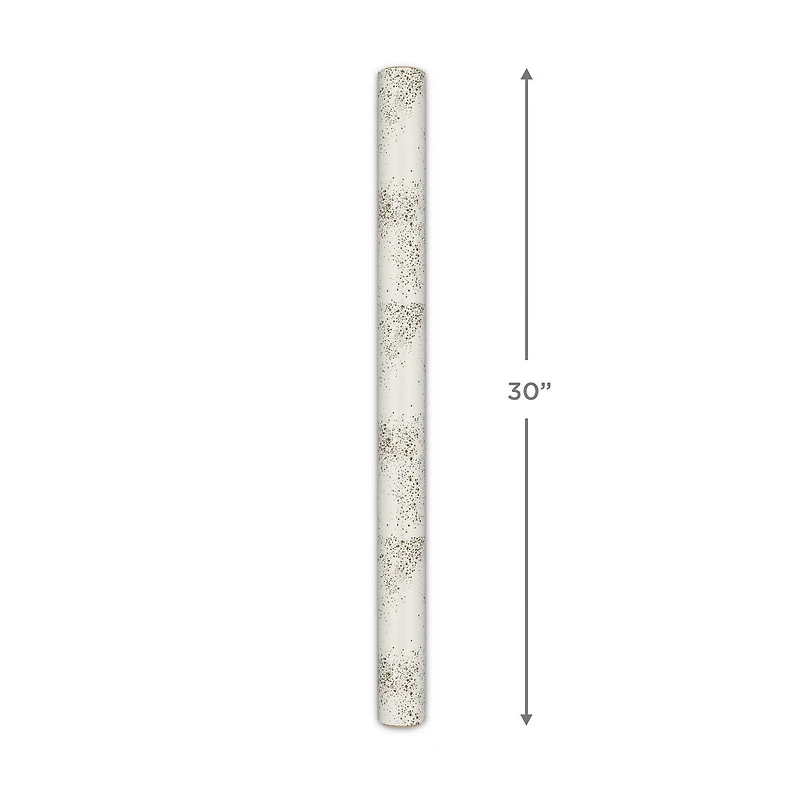 Gold Paint Splatter on Cream Wrapping Paper, 20 sq. ft. for only USD 4.99 | Hallmark