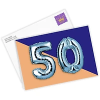 50th Balloons Custom Card for only USD 4.99 | Hallmark