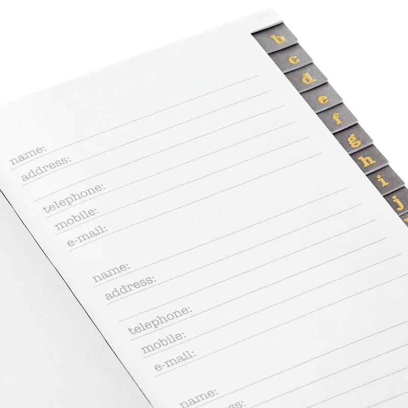 Black Faux Leather Slim Address Book for only USD 9.99 | Hallmark