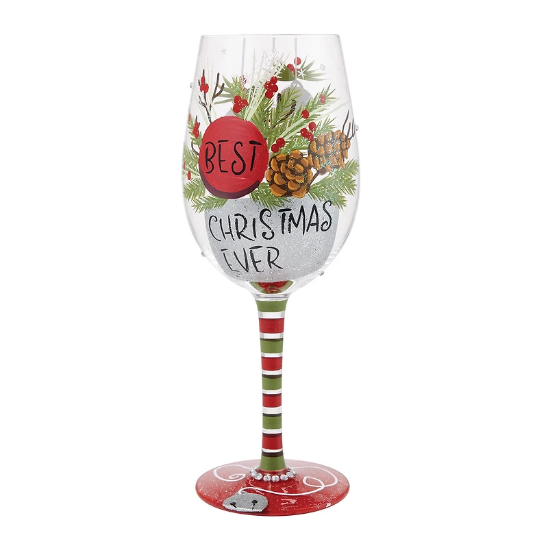 Lolita Best Christmas Ever Handpainted Wine Glass, 15 oz. for only USD 32.99 | Hallmark
