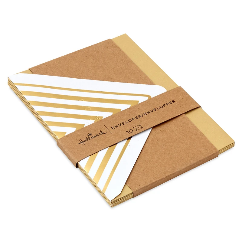 Gold Metallic Designed Envelopes, Pack of 10 for only USD 5.00 | Hallmark