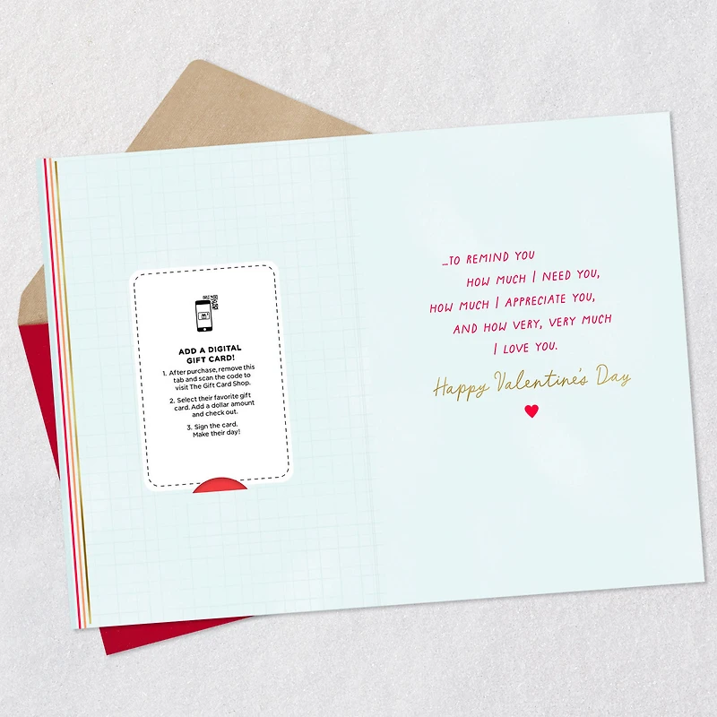 A Little Love Note Gift Card Greeting Romantic Valentine's Day Card for only USD 4.99 | Hallmark