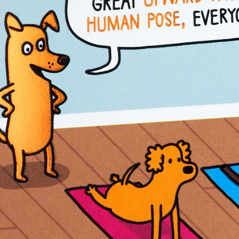 Dogs Doing Yoga Poses Funny Birthday Card for only USD 4.49 | Hallmark