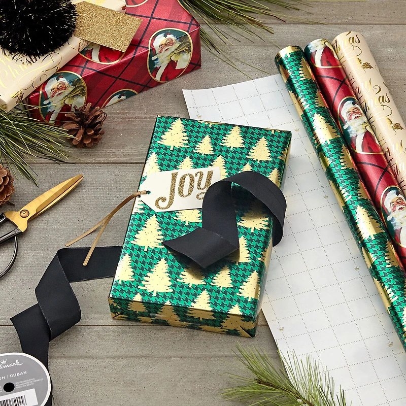 Traditional 3-Pack Foil Christmas Wrapping Paper Assortment, 60 sq. ft. for only USD 16.99 | Hallmark