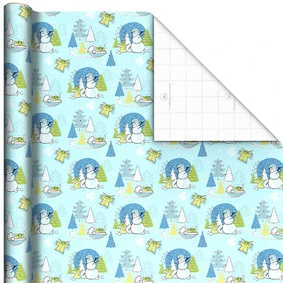 Star Wars: The Mandalorian™ Grogu™ Snow Fun Christmas Wrapping Paper, 25 sq. ft. for only USD 4.99 | Hallmark