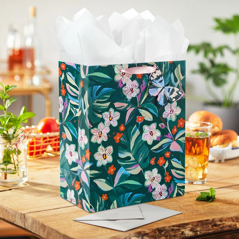 13" Lacey Chabert Collection Green Floral Large Gift Bag for only USD 5.49 | Hallmark