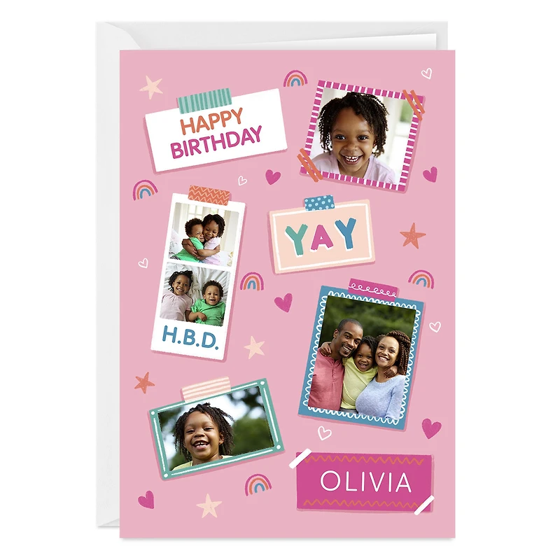 Pink Photo Collage Custom Birthday Card for only USD 4.99 | Hallmark
