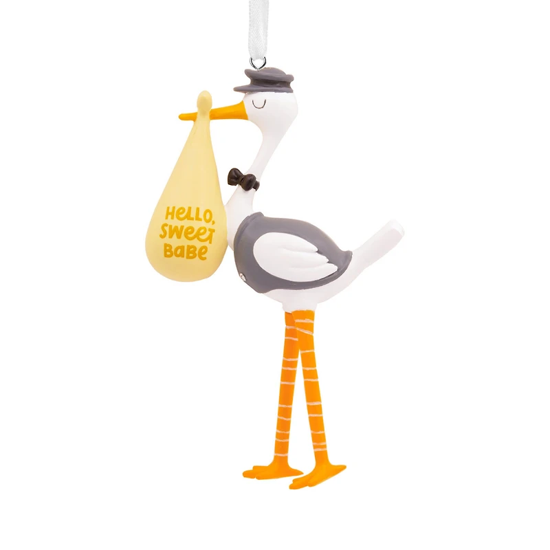 Hello Sweet Babe Stork Pregnancy Hallmark Ornament for only USD 14.99 | Hallmark