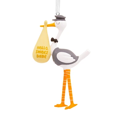 Hello Sweet Babe Stork Pregnancy Hallmark Ornament for only USD 14.99 | Hallmark