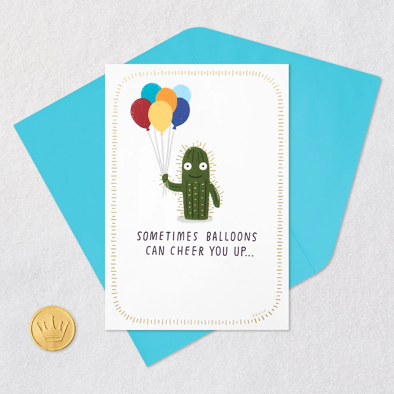Cactus With Balloons Funny Encouragement Card for only USD 4.49 | Hallmark