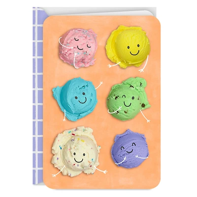 Smiling Ice-Cream Scoops Blank Card for only USD 2.99 | Hallmark