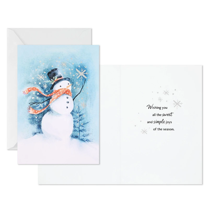 Snowman on Blue Boxed Christmas Cards, Pack of 16 for only USD 15.49 | Hallmark