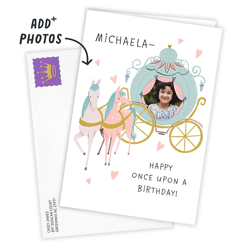 Personalized Princess Theme Photo Card for Kid for only USD 4.99 | Hallmark