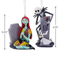 Disney Tim Burton's The Nightmare Before Christmas Jack and Sally With Tombstones Hallmark Ornaments, Set of 2 for only USD 28.99 | Hallmark