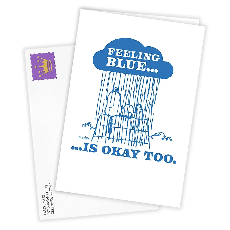 Peanuts® Snoopy Feeling Blue Custom Thinking of You Card for only USD 4.99 | Hallmark