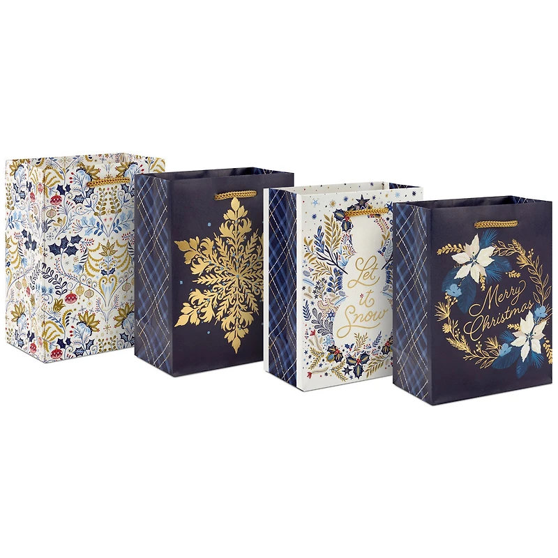 5.7" Opulent Designs 4-Pack Assorted Small Christmas Gift Bag Bundle for only USD 6.99 | Hallmark