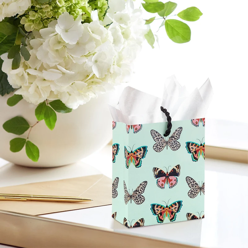 4.6" Butterflies on Mint Gift Card Holder Mini Bag for only USD 2.49 | Hallmark