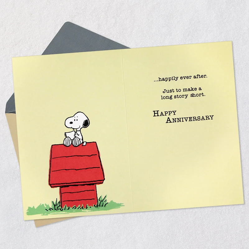 Peanuts® Snoopy Happily Ever After Anniversary Card for only USD 3.99 | Hallmark