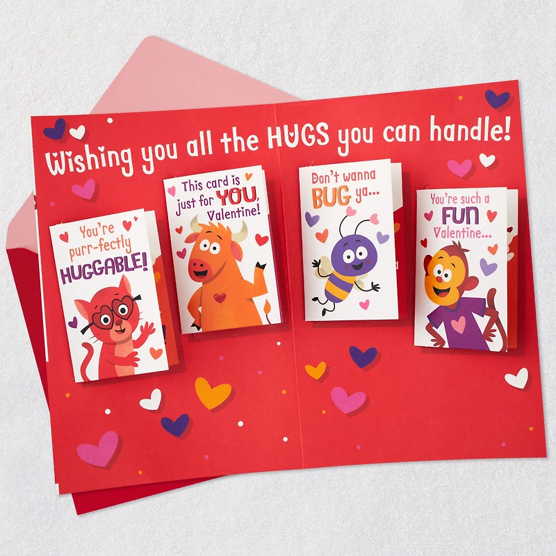Animal Hugs Valentine's Day Card With Sound and Mini Pop-Up Cards for only USD 9.99 | Hallmark
