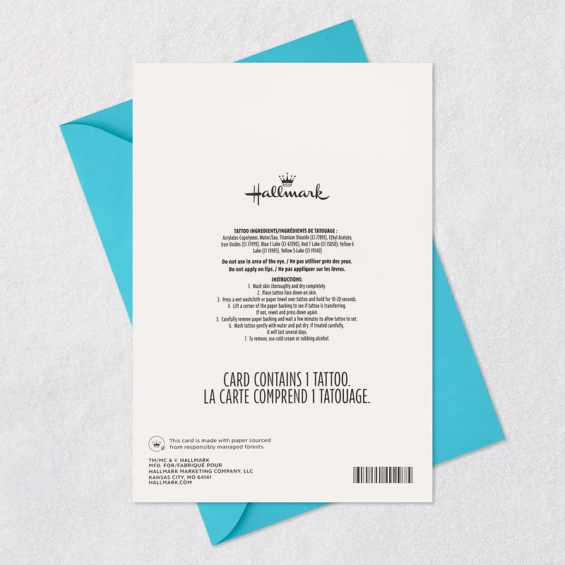 Somewhere Between "Fun" and "Regrettable Tattoo" Birthday Card With Temporary Tattoo for only USD 5.99 | Hallmark