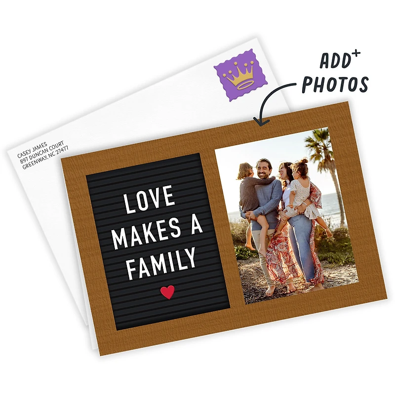 Love Makes a Family Letter Board Custom Card for only USD 4.99 | Hallmark