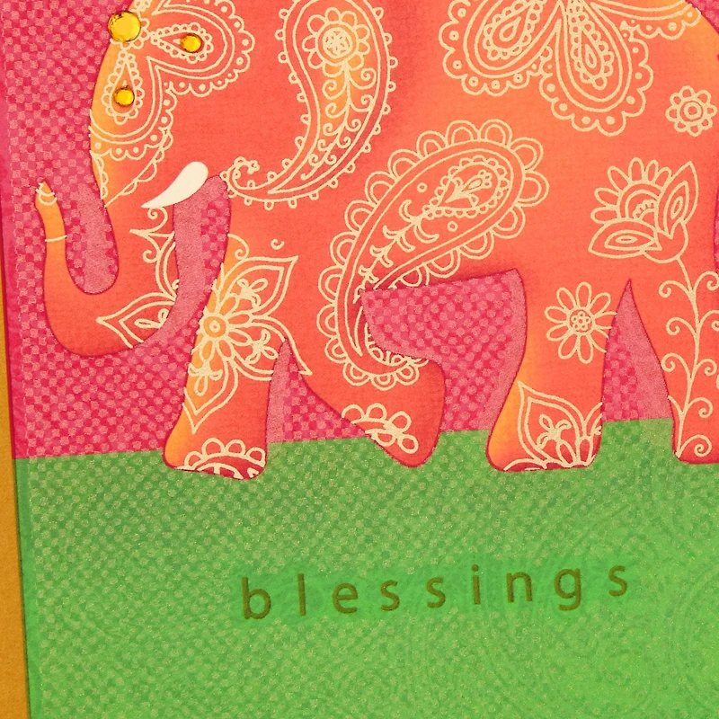 Blessings Paisley Elephant Blank Card for only USD 4.99 | Hallmark