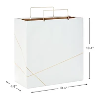White With Gold Large Square Gift Bag, 10.4" for only USD 6.99 | Hallmark