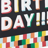 15" Shadow Letters on Black Extra-Deep Birthday Gift Bag for only USD 5.99 | Hallmark