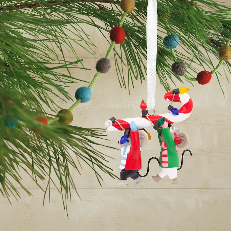 Mice Carrying Candy Cane Hallmark Ornament for only USD 14.99 | Hallmark