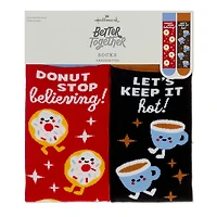 Better Together Donut and Coffee Funny Crew Socks for only USD 12.99 | Hallmark