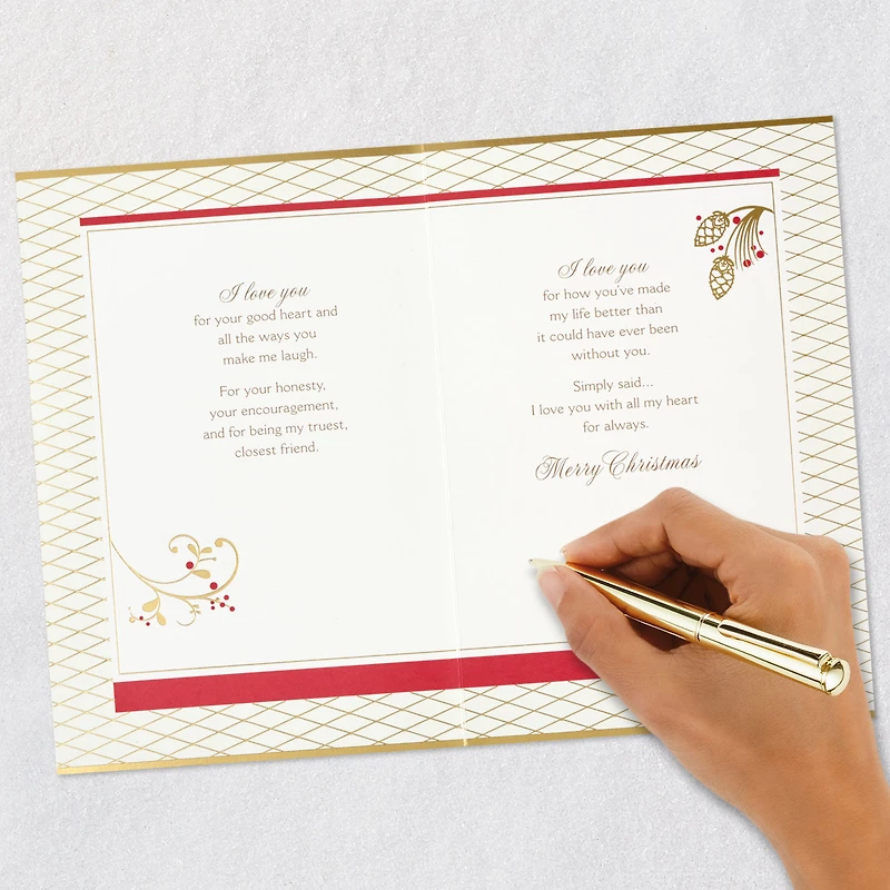 I Love You With All My Heart Christmas Card for Wife for only USD 8.99 | Hallmark