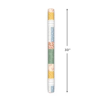 Patchwork Floral/Mini Hearts on Blue Reversible Wrapping Paper, 20 sq. ft. for only USD 4.99 | Hallmark