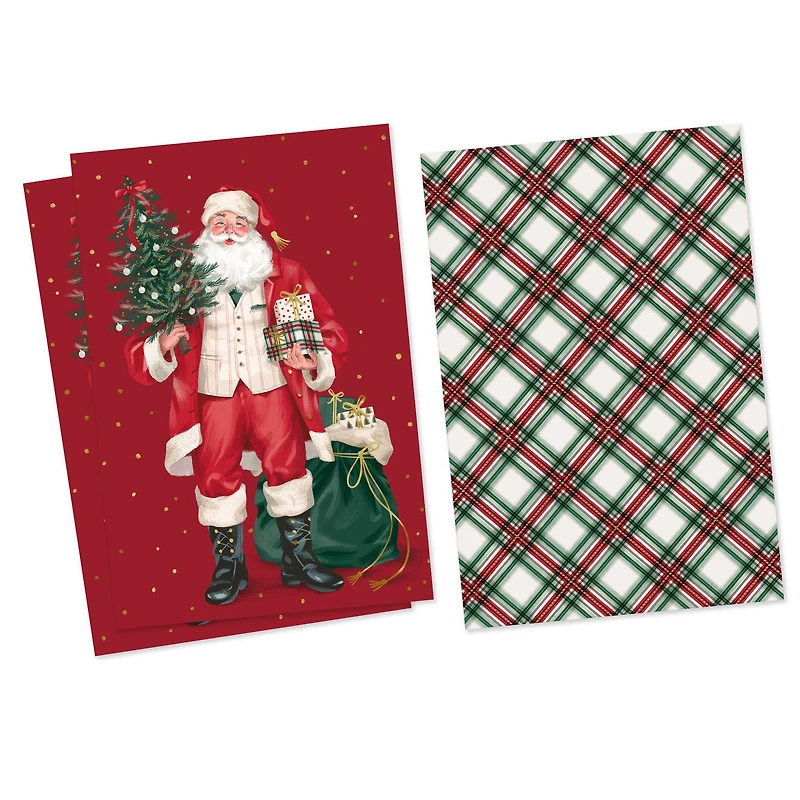 Santa and Plaid 3-Pack Large Christmas Gift Boxes for only USD 5.49 | Hallmark
