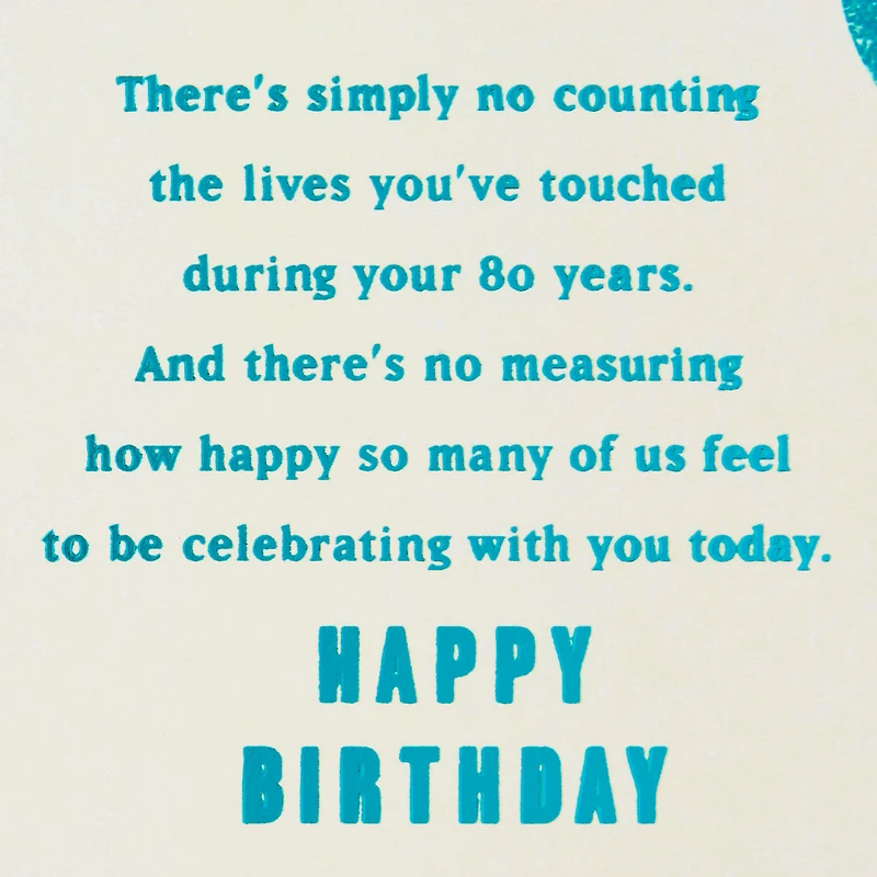 The Lives You've Touched 80th Birthday Card for only USD 5.59 | Hallmark
