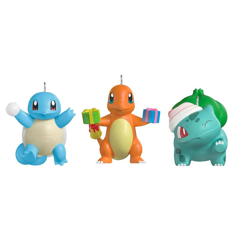 Mini Pokémon Squirtle, Charmander, Bulbasaur Ornaments, Set of 3 for only USD 34.99 | Hallmark