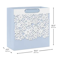 10.4" Floral Lace on Periwinkle Large Square Gift Bag for only USD 8.99 | Hallmark