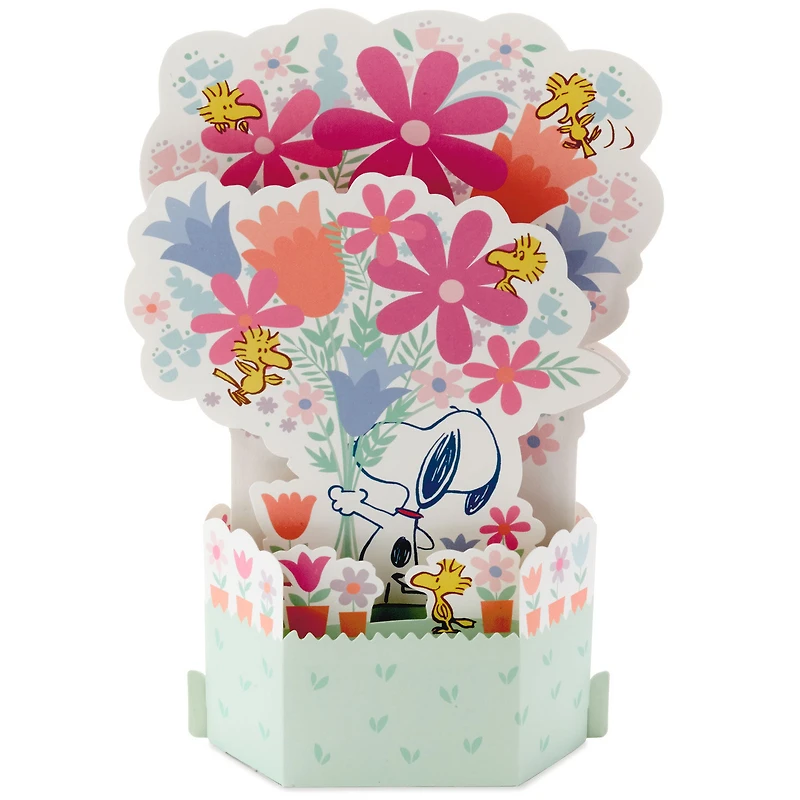 Peanuts® Snoopy With Bouquet Musical 3D Pop-Up Mother's Day Card With Lights for only USD 9.99 | Hallmark