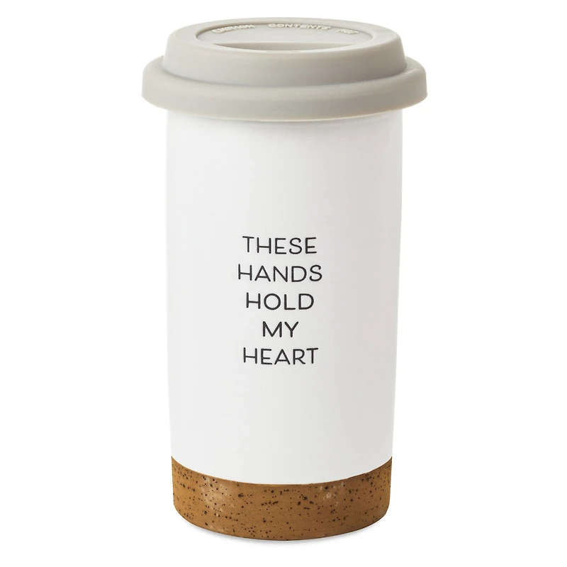 These Hands Hold My Heart Ceramic Travel Mug, 12.5 oz. for only USD 28.99 | Hallmark