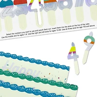 Blue and Green Confetti Cake Pick-a-Number Customizable Pop-Up Birthday Card for only USD 9.99 | Hallmark