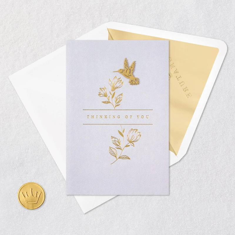 Hummingbird and Flowers Blank Thinking of You Card for only USD 6.59 | Hallmark