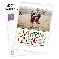 Personalized Retro-Style Merry Christmas Photo Card for only USD 4.99 | Hallmark