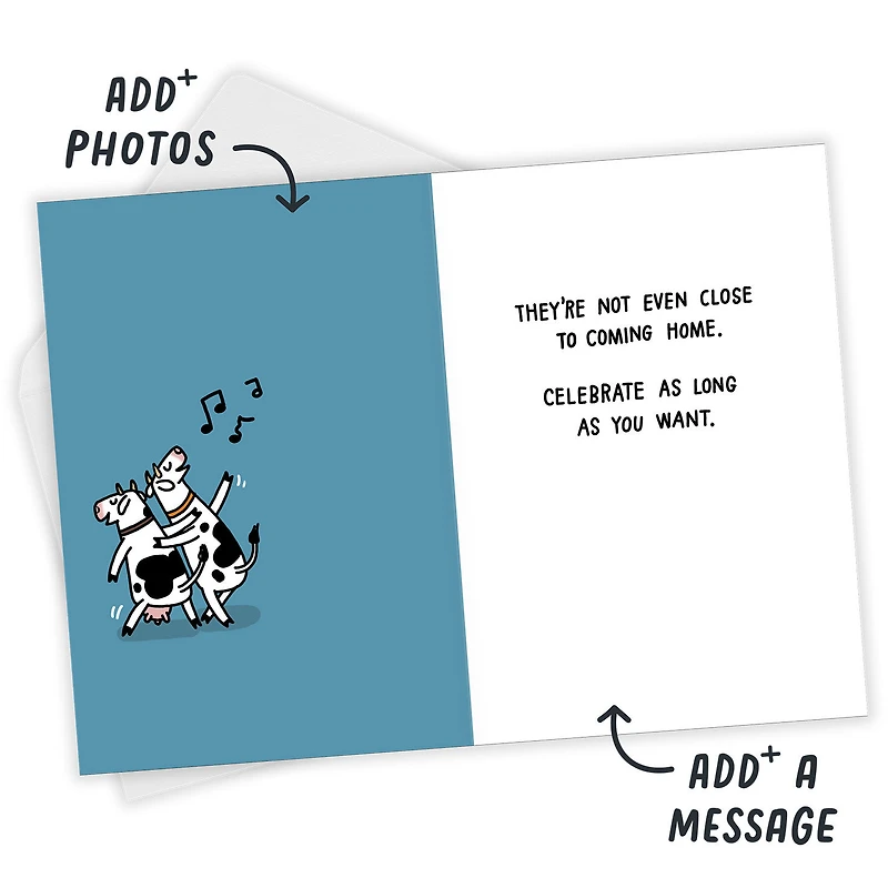 Partying Cows Funny Custom Celebration Card for only USD 4.99 | Hallmark