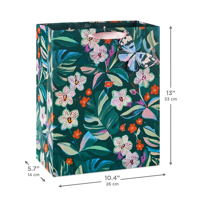 13" Lacey Chabert Collection Green Floral Large Gift Bag for only USD 5.49 | Hallmark