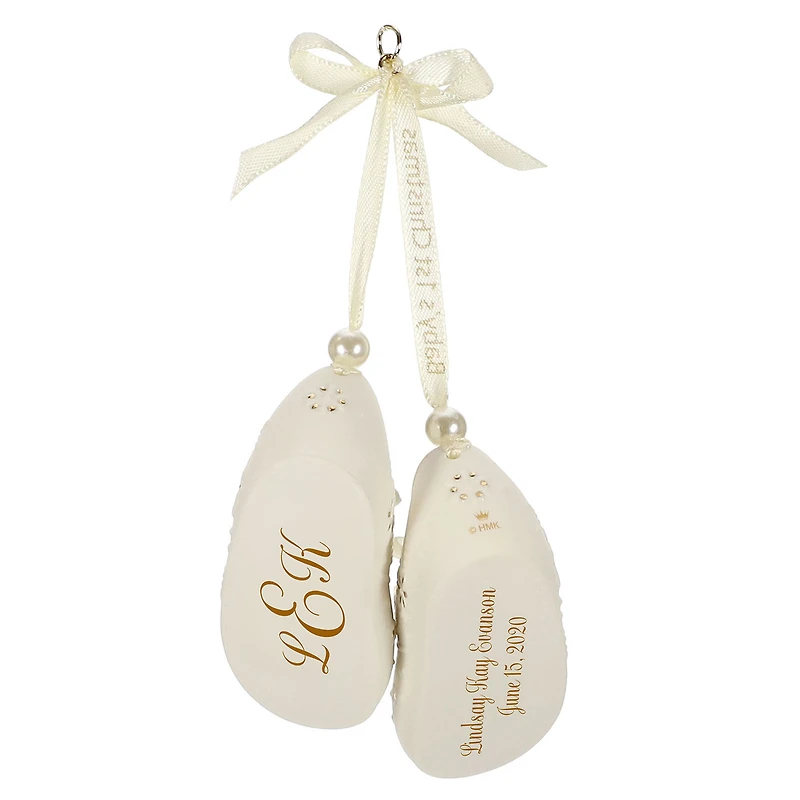 Baby’s First Christmas Monogram Booties Porcelain Personalized Ornament, Custom Text for only USD 34.99 | Hallmark